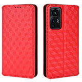 Xiaomi 12/12X Etui Rombemønster Rød