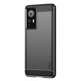 Mofi Xiaomi 12/12X Deksel Børstet Karbonfibertekstur Svart