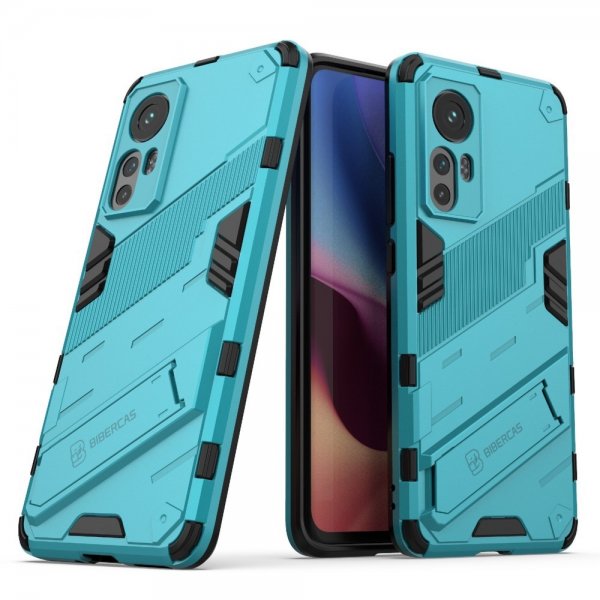 Xiaomi 12/12X Deksel med Stativ Cyan