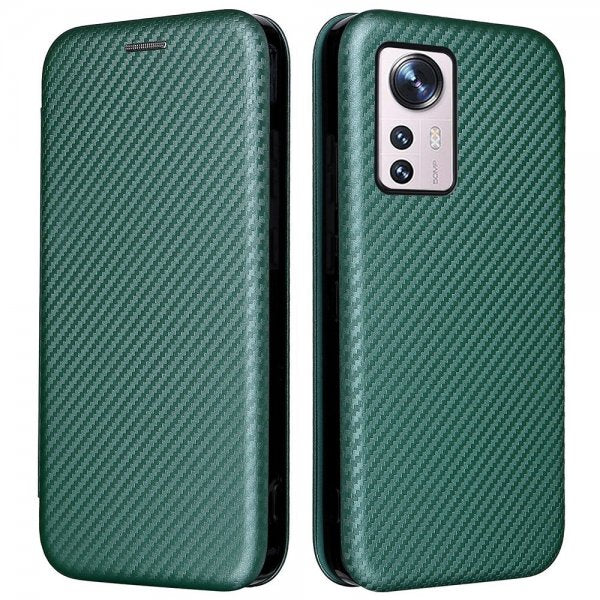 Xiaomi 12 Pro Etui Karbonfibertekstur Grønn