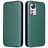 Xiaomi 12 Pro Etui Karbonfibertekstur Grønn