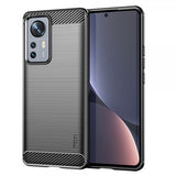 Mofi Xiaomi 12 Pro Deksel Børstet Karbonfibertekstur Svart