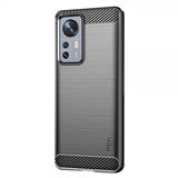 Mofi Xiaomi 12 Pro Deksel Børstet Karbonfibertekstur Svart