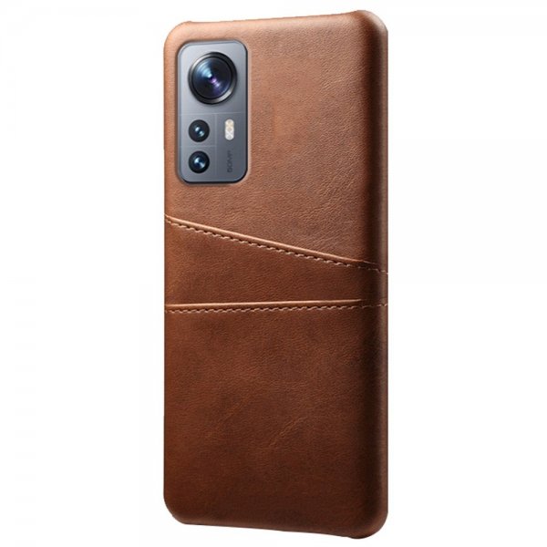 Xiaomi 12 Pro Deksel med To Kortlommer Brun