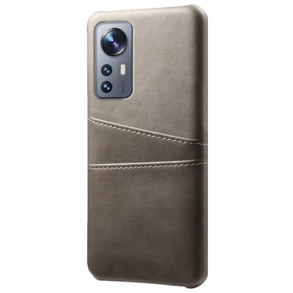 Xiaomi 12 Pro Deksel med To Kortlommer Grå