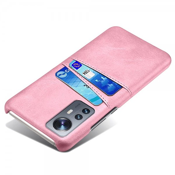 Xiaomi 12 Pro Deksel med To Kortlommer Rosegull