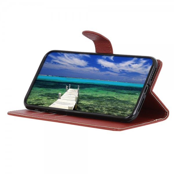 Xiaomi 12T/12T Pro Etui Litchi Brun