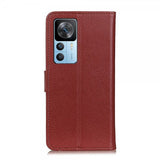 Xiaomi 12T/12T Pro Etui Litchi Brun