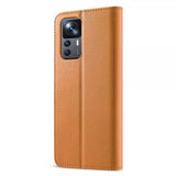 Lc.Imeeke Xiaomi 12T/12T Pro Etui med Kortlomme stativfunksjon Lysebrun