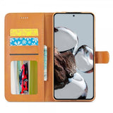Lc.Imeeke Xiaomi 12T/12T Pro Etui med Kortlomme stativfunksjon Lysebrun