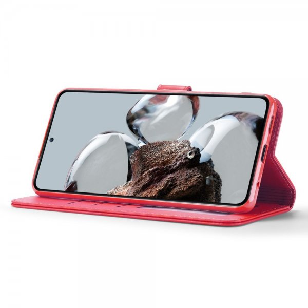 Lc.Imeeke Xiaomi 12T/12T Pro Etui med Kortlomme stativfunksjon Rosa