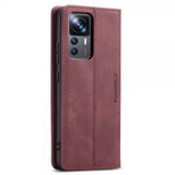 CaseMe Xiaomi 12T/12T Pro Etui Retro Flip Rød