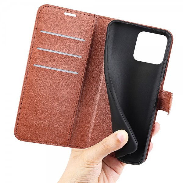 Xiaomi 13 Etui Litchi Brun