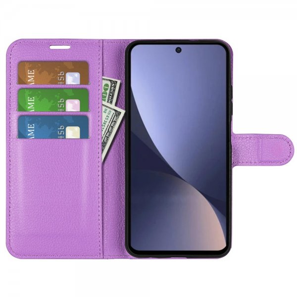 Xiaomi 13 Etui Litchi Lilla