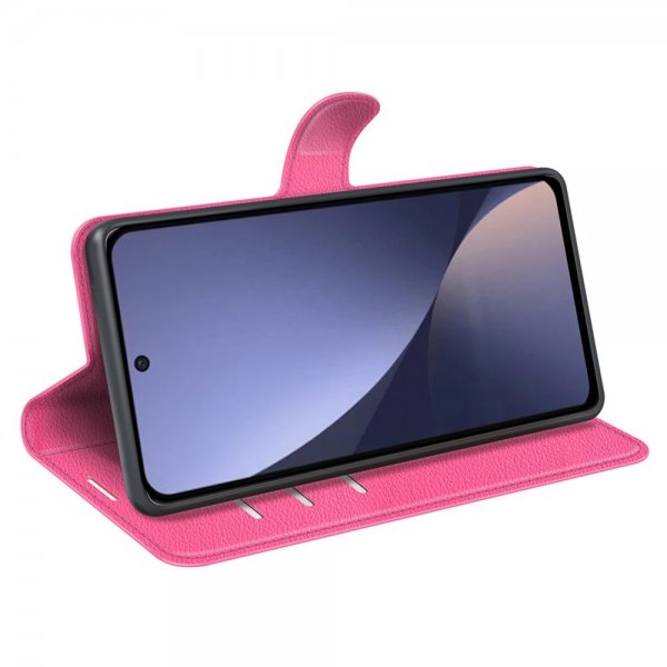 Xiaomi 13 Etui Litchi Magenta