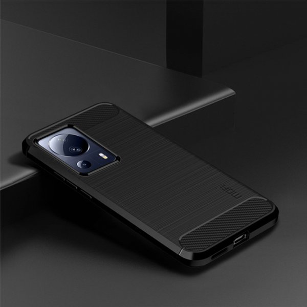 Mofi Xiaomi 13 Lite Deksel Børstet Karbonfibertekstur Svart