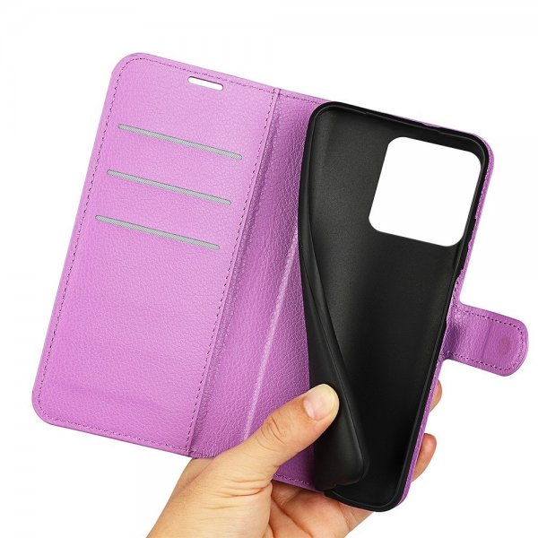 Xiaomi 13 Pro Etui Litchi Lilla