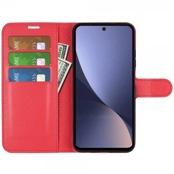 Xiaomi 13 Pro Etui Litchi Rød