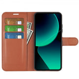 Xiaomi 13T/13T Pro Etui Litchi Brun