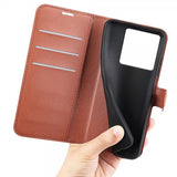 Xiaomi 13T/13T Pro Etui Litchi Brun