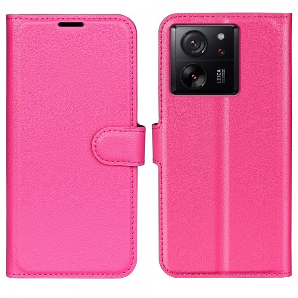 Xiaomi 13T/13T Pro Etui Litchi Magenta