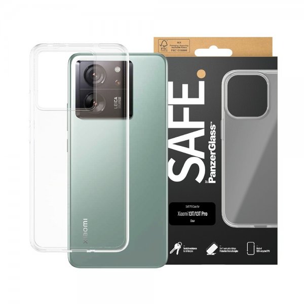 SAFE. by PanzerGlass Xiaomi 13T/13T Pro Deksel Soft TPU Case Transparent