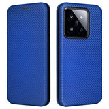 Xiaomi 14 Etui Karbonfibertekstur Blå