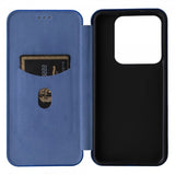 Xiaomi 14 Etui Karbonfibertekstur Blå