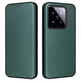 Xiaomi 14 Etui Karbonfibertekstur Grønn