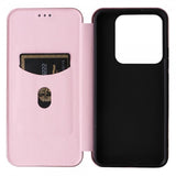Xiaomi 14 Etui Karbonfibertekstur Rosegull