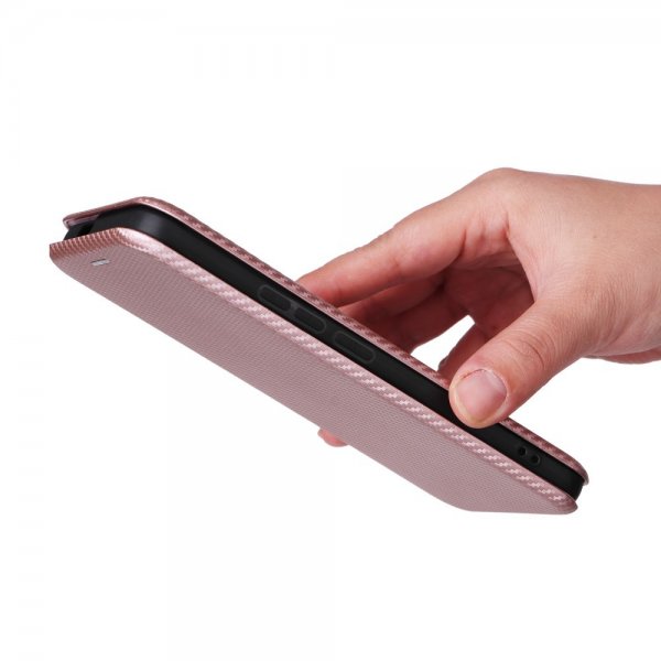 Xiaomi 14 Etui Karbonfibertekstur Rosegull