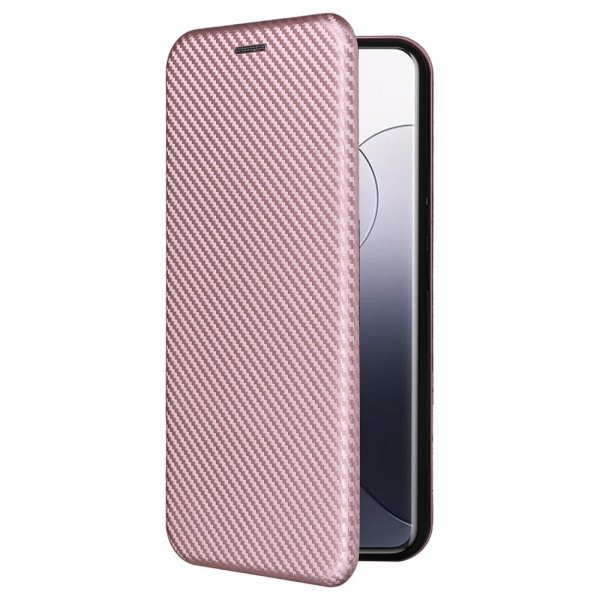 Xiaomi 14 Etui Karbonfibertekstur Rosegull