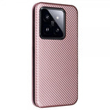 Xiaomi 14 Etui Karbonfibertekstur Rosegull