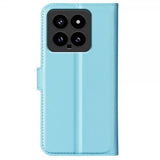 Xiaomi 14 Etui Litchi Blå