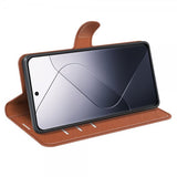 Xiaomi 14 Etui Litchi Brun