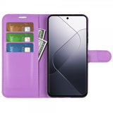 Xiaomi 14 Etui Litchi Lilla