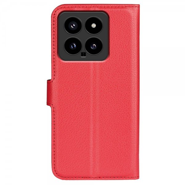Xiaomi 14 Etui Litchi Rød