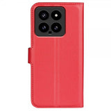 Xiaomi 14 Etui Litchi Rød