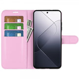 Xiaomi 14 Etui Litchi Rosa