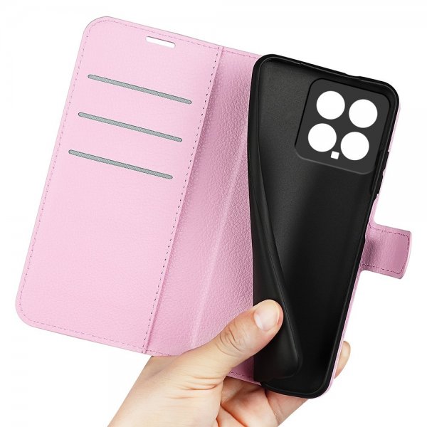 Xiaomi 14 Etui Litchi Rosa