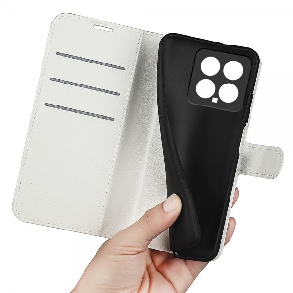 Xiaomi 14 Etui Litchi Hvit