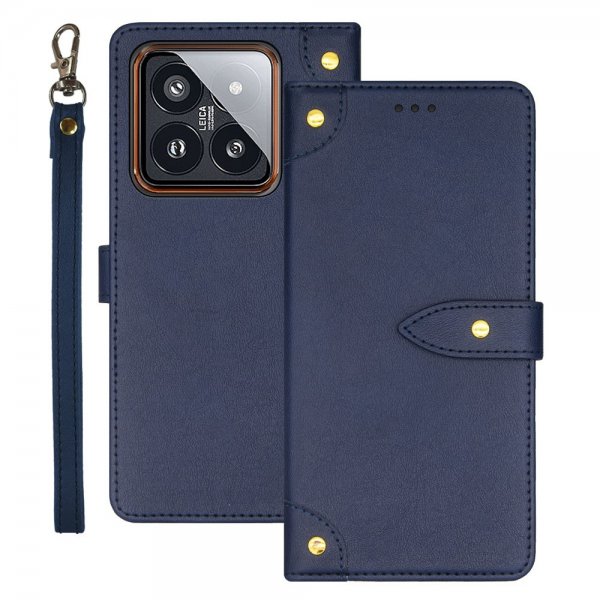 Xiaomi 14 Etui med Stropp Blå