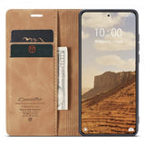 CaseMe Xiaomi 14 Etui Retro Flip Brun
