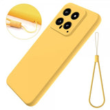 Xiaomi 14 Deksel med Stropp Silikon Gul