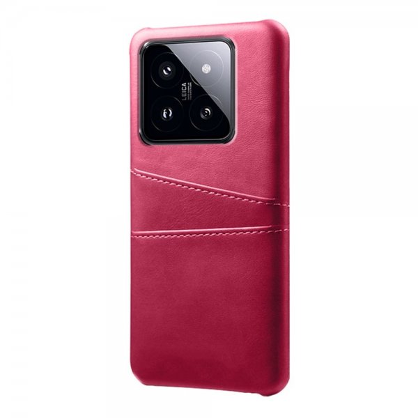 Xiaomi 14 Deksel med To Kortlommer Magenta