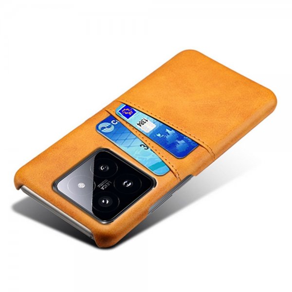 Xiaomi 14 Deksel med To Kortlommer Oransje
