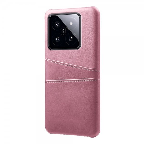 Xiaomi 14 Deksel med To Kortlommer Rosegull