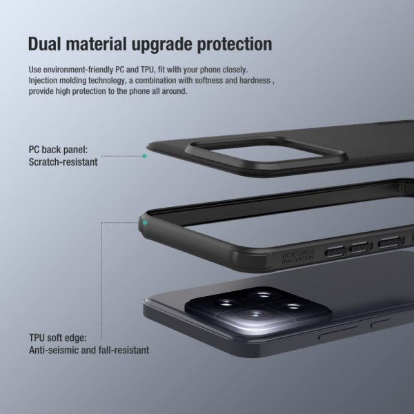 Nillkin Xiaomi 14 Deksel Super Frosted Shield Svart