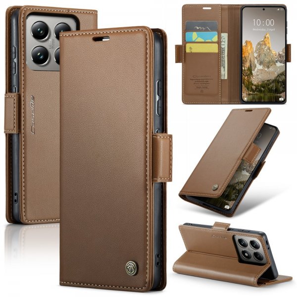 CaseMe Xiaomi 14T Etui 023 Series Brun