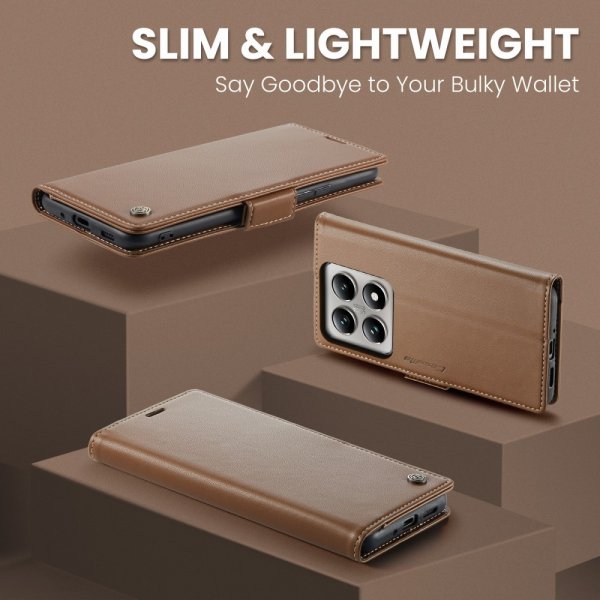 CaseMe Xiaomi 14T Etui 023 Series Brun